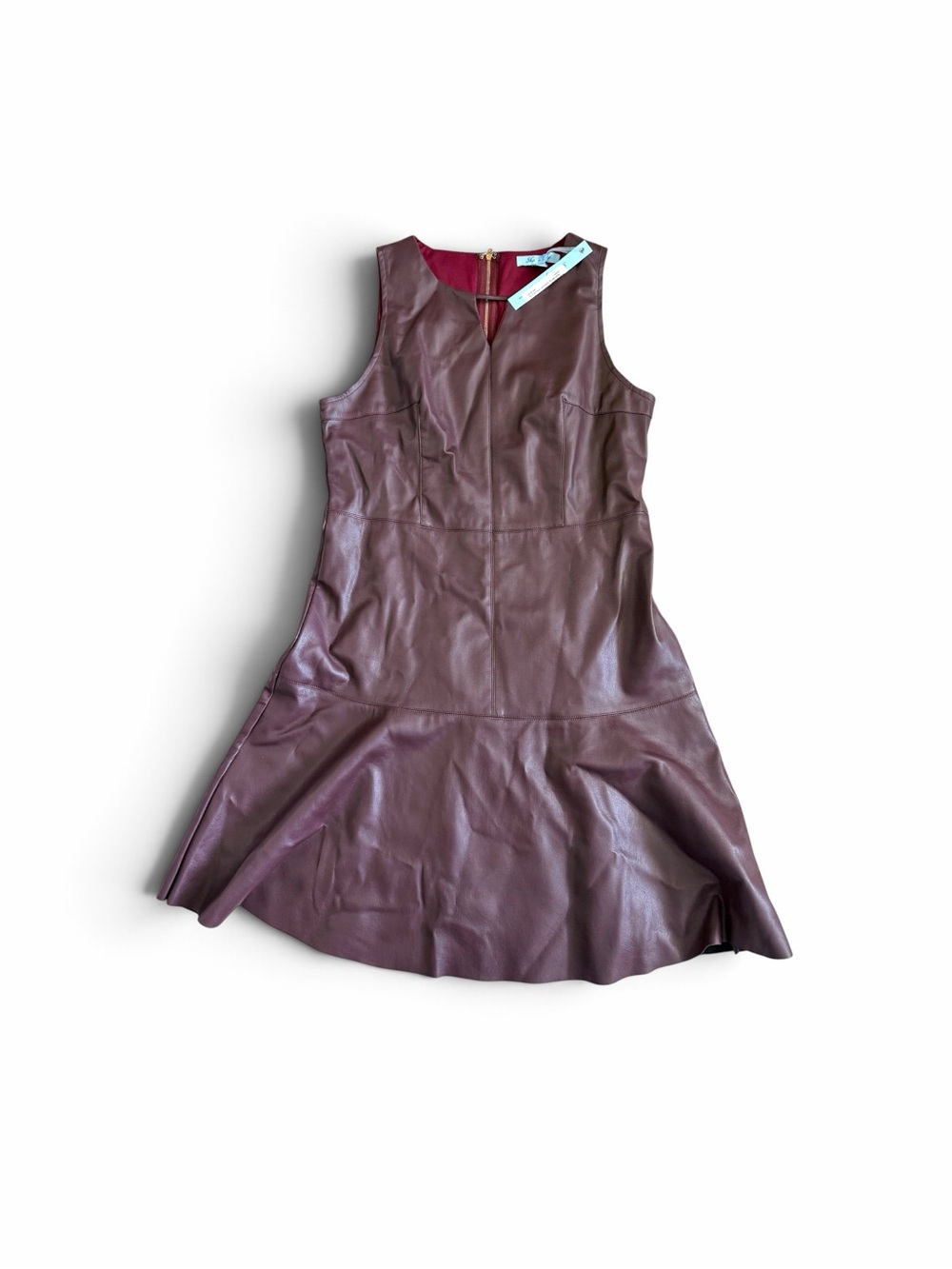 She + Sky Sleeveless Faux Leather Mini Dress